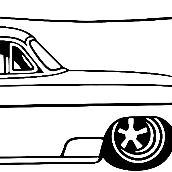 Chevrolet camaro z drag line art vector file black
