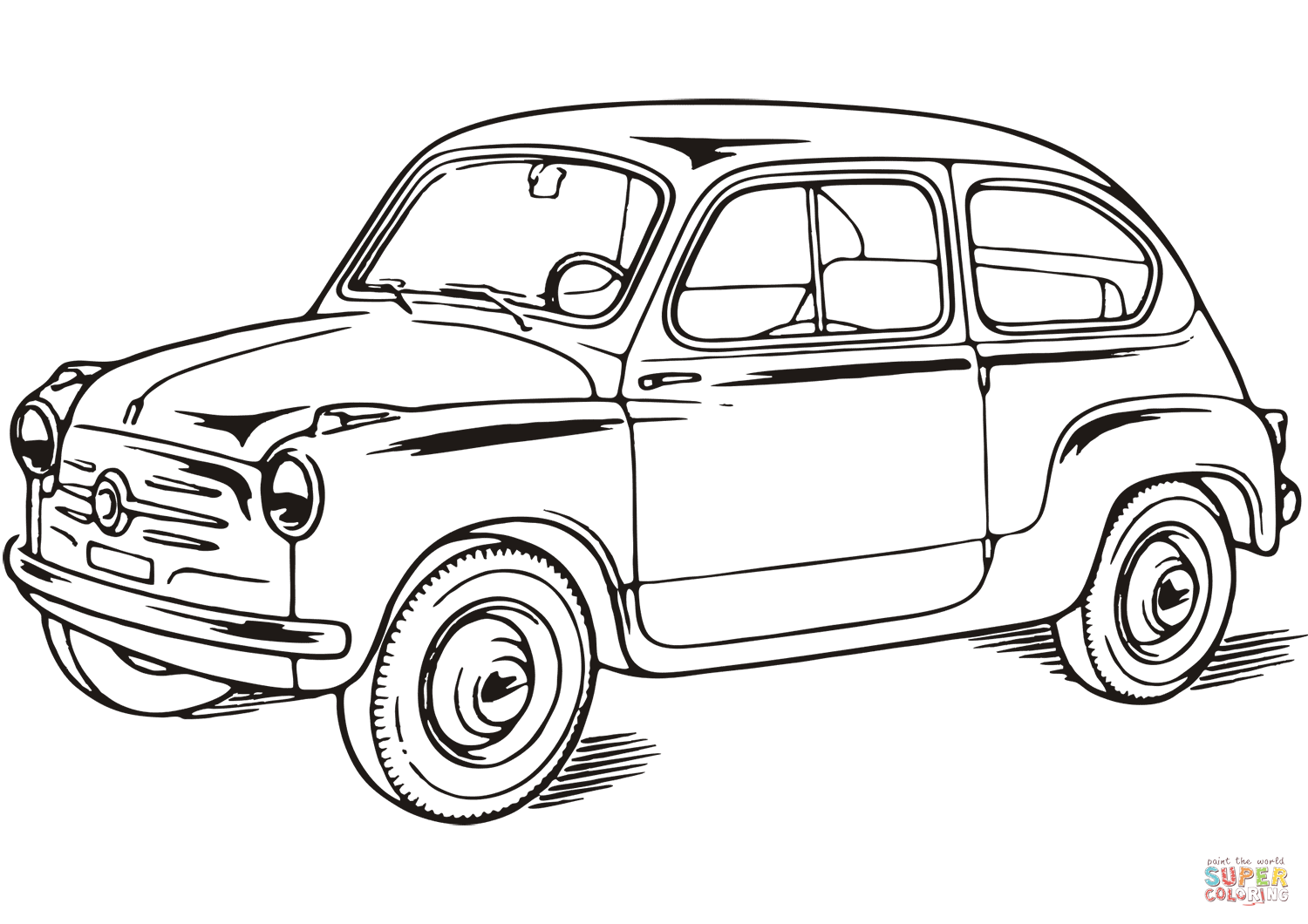 Fiat coloring page free printable coloring pages fiat fiat cars fiat