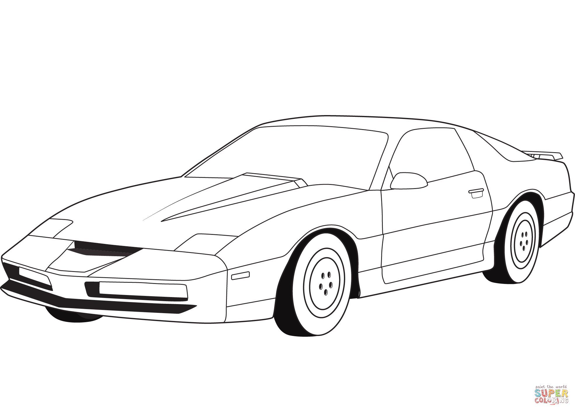 Knight industries two thousand kitt coloring page free printable coloring pages