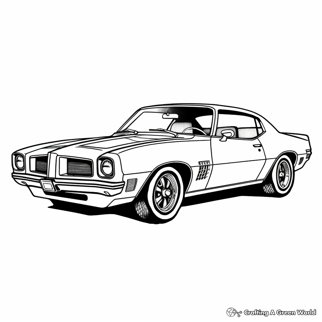 Classic car coloring pages