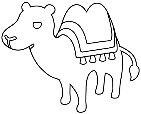 Two hump camel emoji coloring page free printable coloring pages