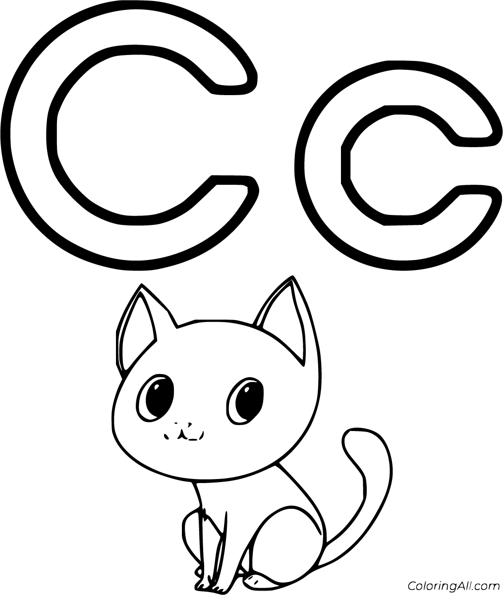 Letter c coloring pages