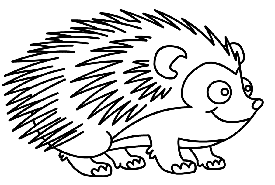 Coloring pages cartoon hedgehog coloring pages