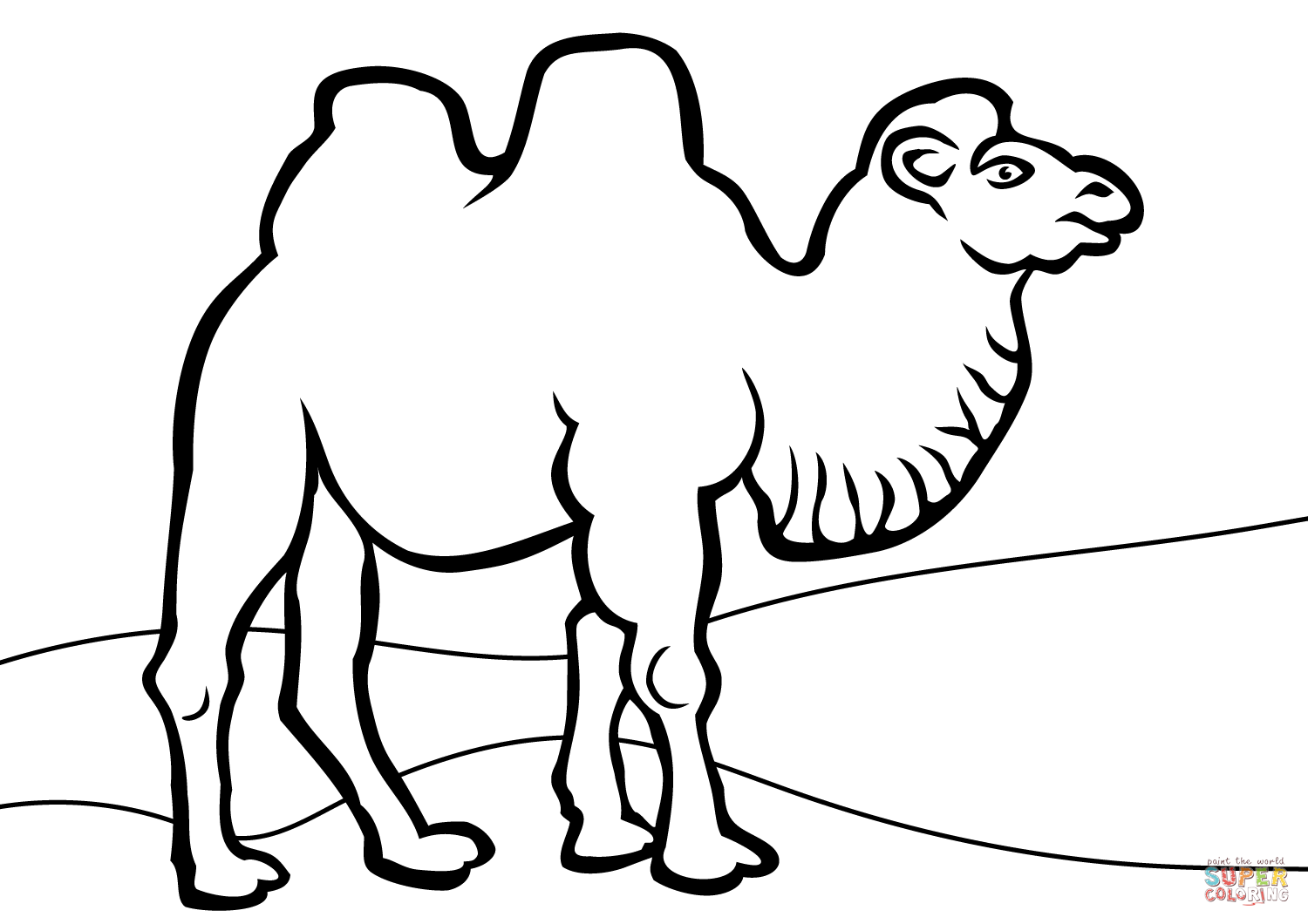 Bactrian camel coloring page free printable coloring pages