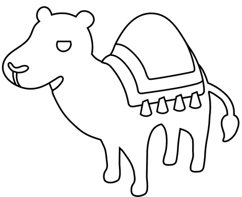 Camel emoji coloring page free printable coloring pages