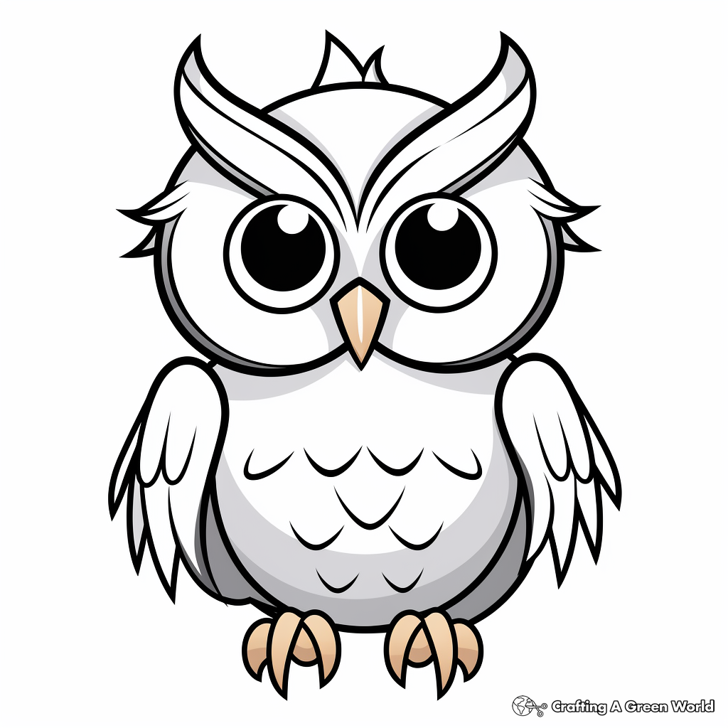Great horned owl coloring pages