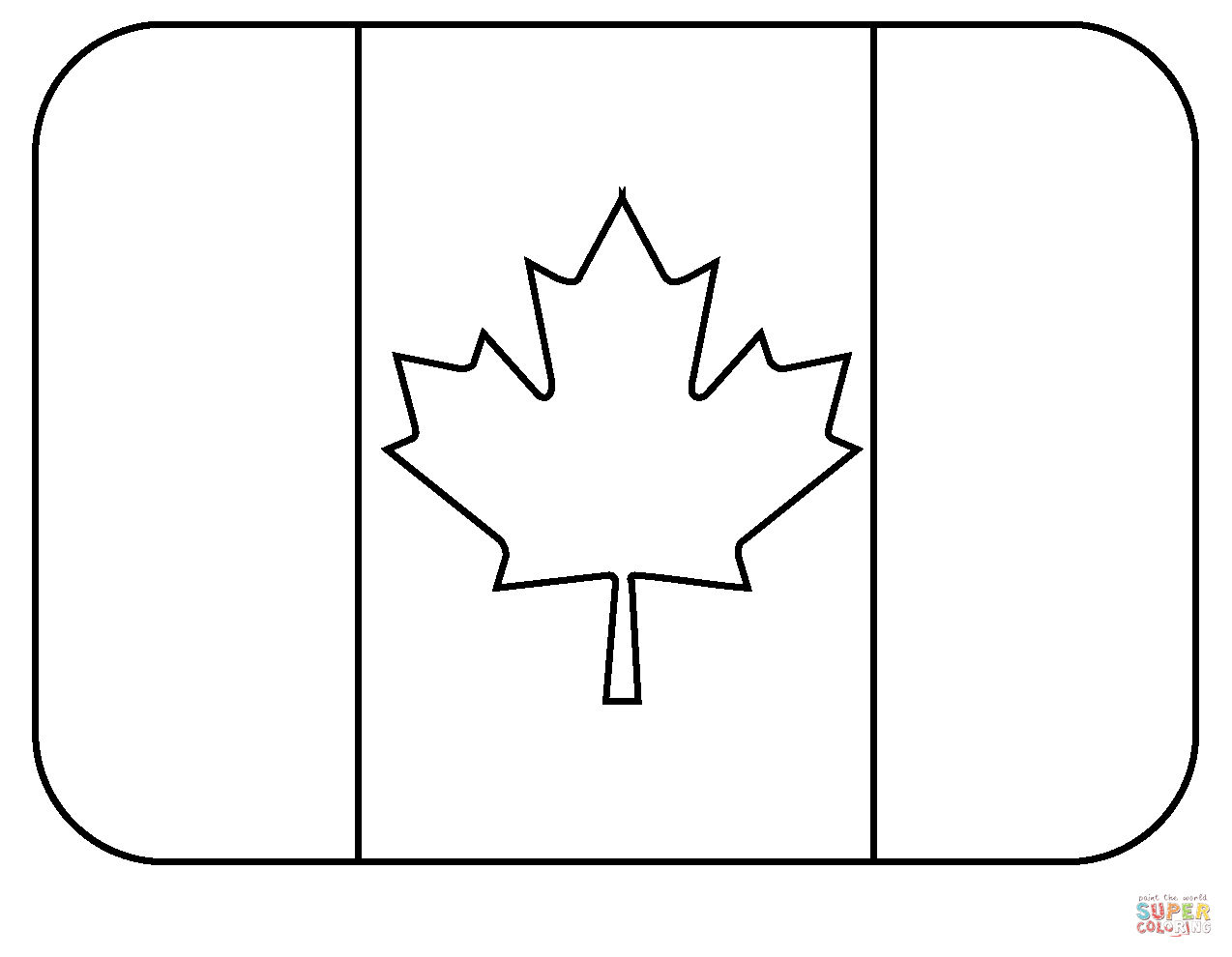 Flag of canada emoji coloring page free printable coloring pages