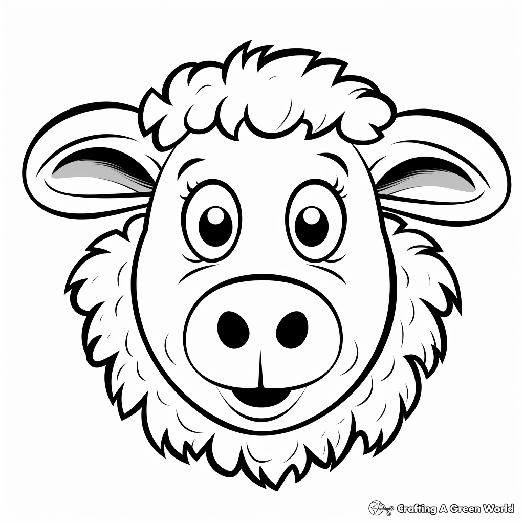 Sheep head coloring pages