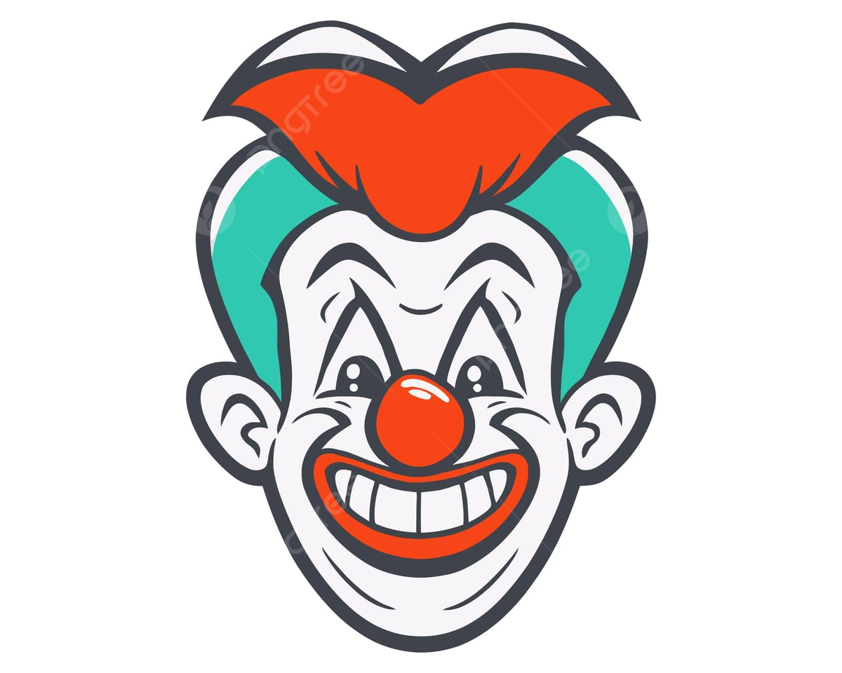 Cute clown with a stroke captured in closeup vector holiday humor mask png and vector with transparent background for free download