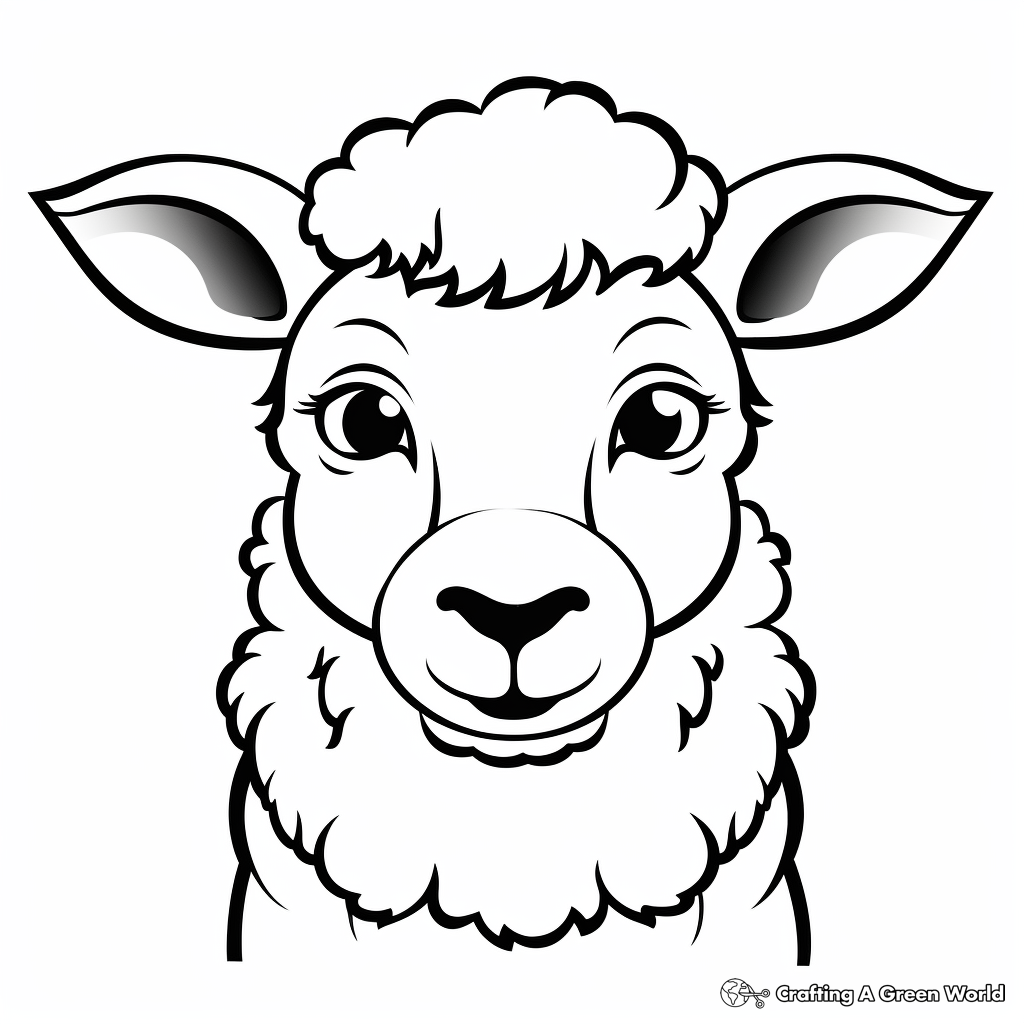 Sheep head coloring pages