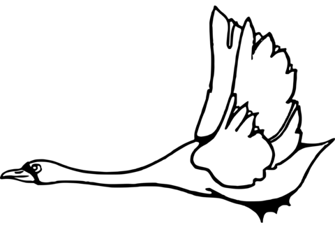 Goose in flight coloring page free printable coloring pages
