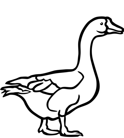 Walking goose coloring page free printable coloring pages