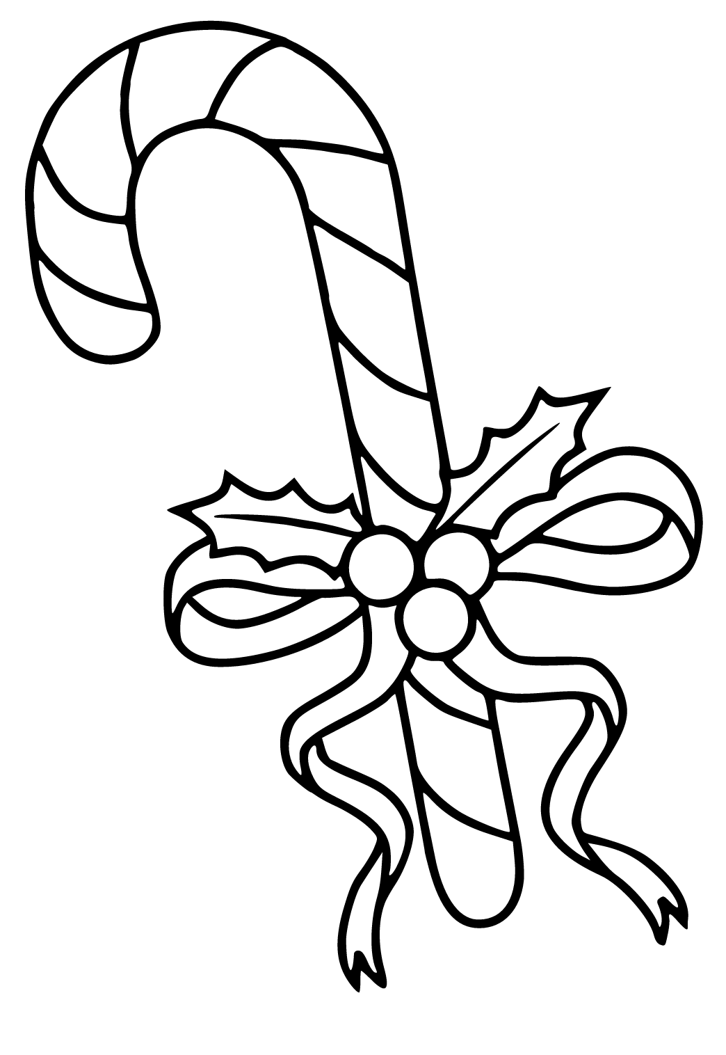 Free printable candy cane leaves coloring page for adults and kids