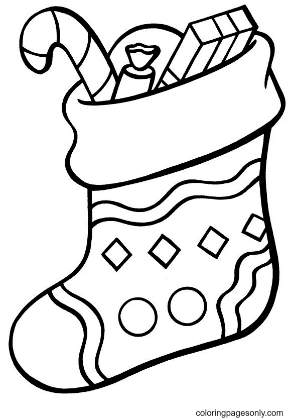Christmas stockings coloring pages printable for free download