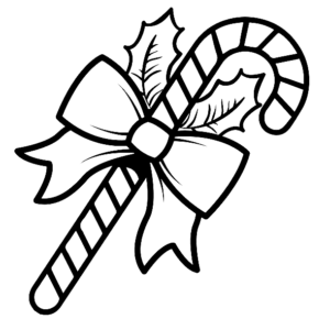 Christmas candy cane coloring pages printable for free download