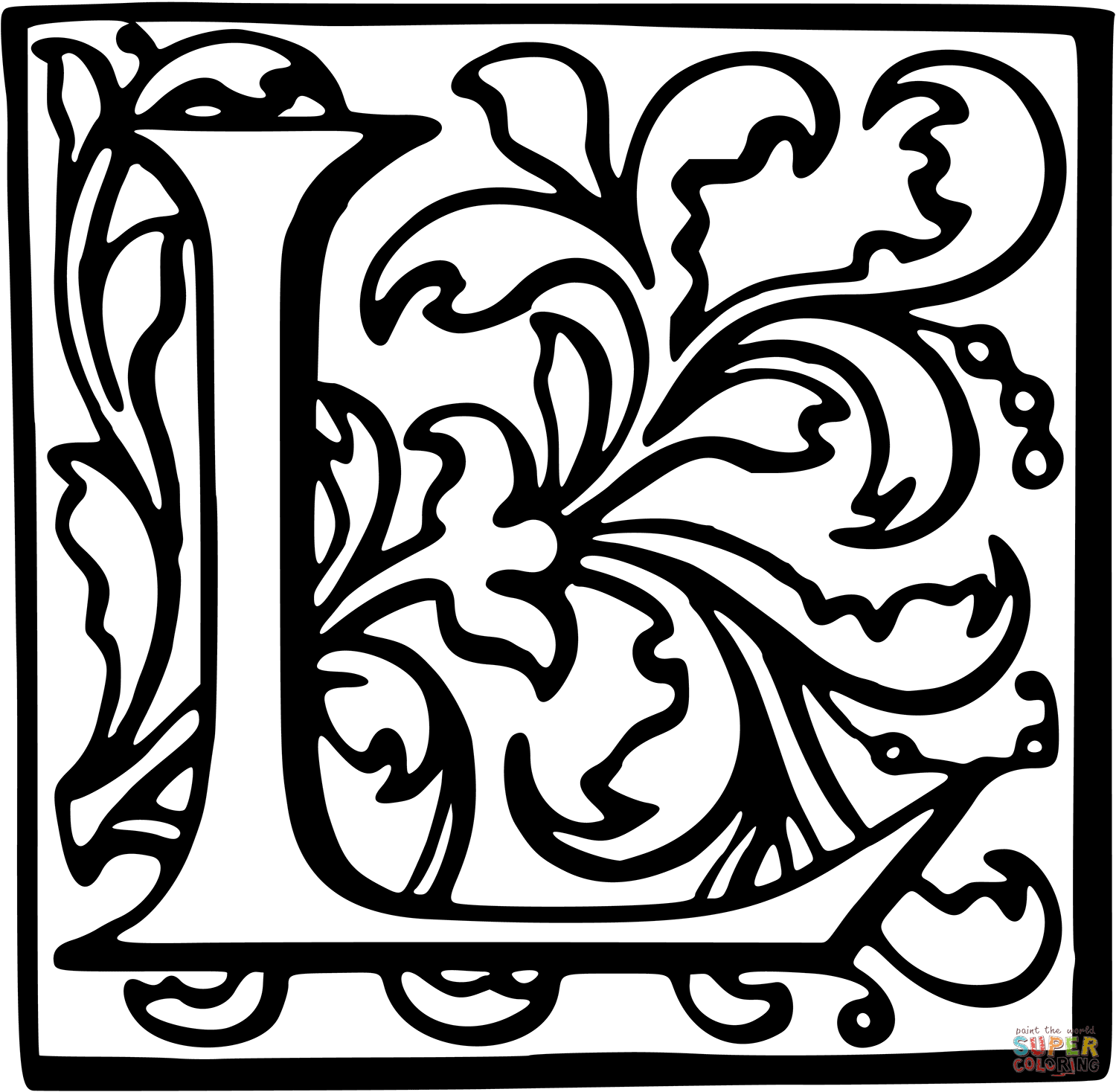 Letter l coloring page free printable coloring pages