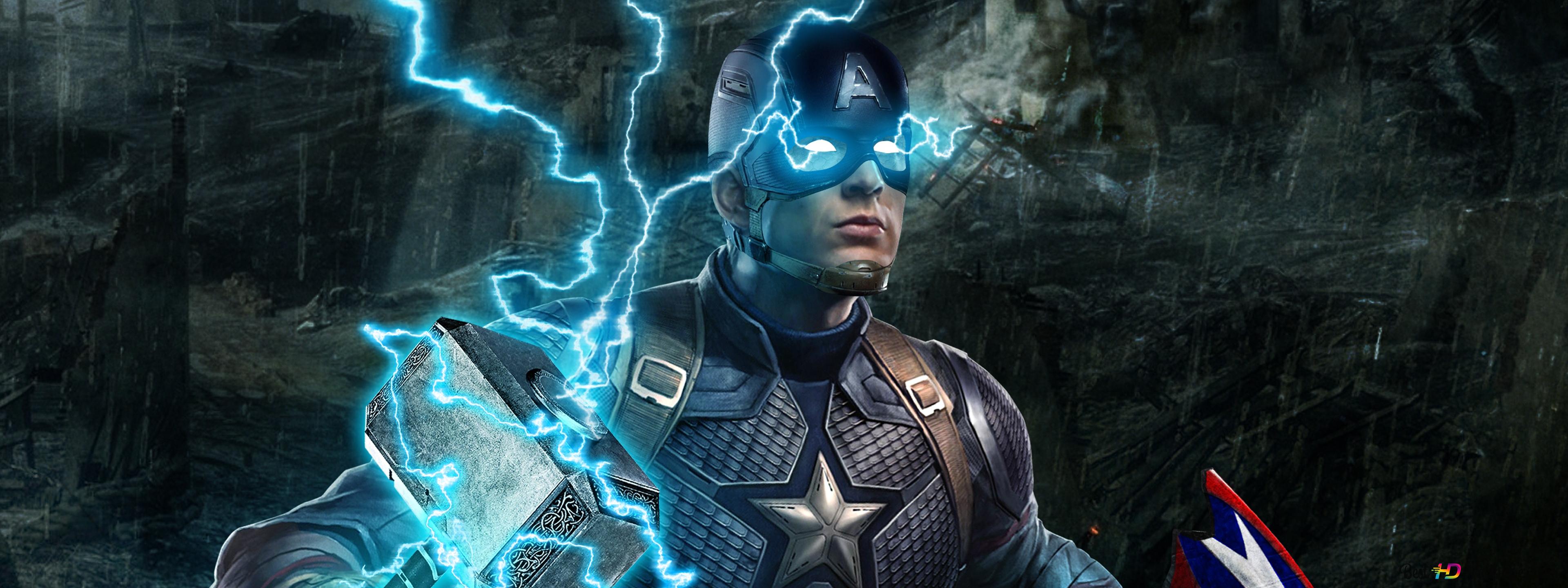 Captain america in avengers endgame k wallpaper download