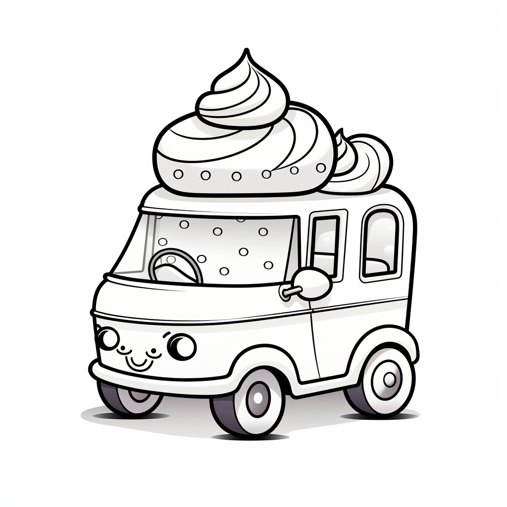 Ice cream coloring pages for free
