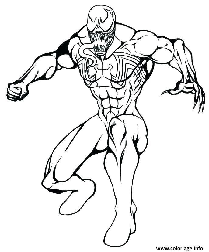 Coloriage venom de spiderman mode defense dessin ã imprimer superhero coloring pages avengers coloring pages spiderman coloring