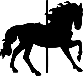 Horse silhouette carousel horses silhouette