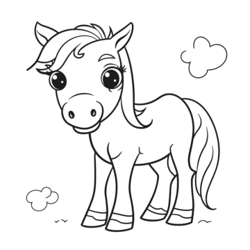 Simple horse outline png transparent images free download vector files