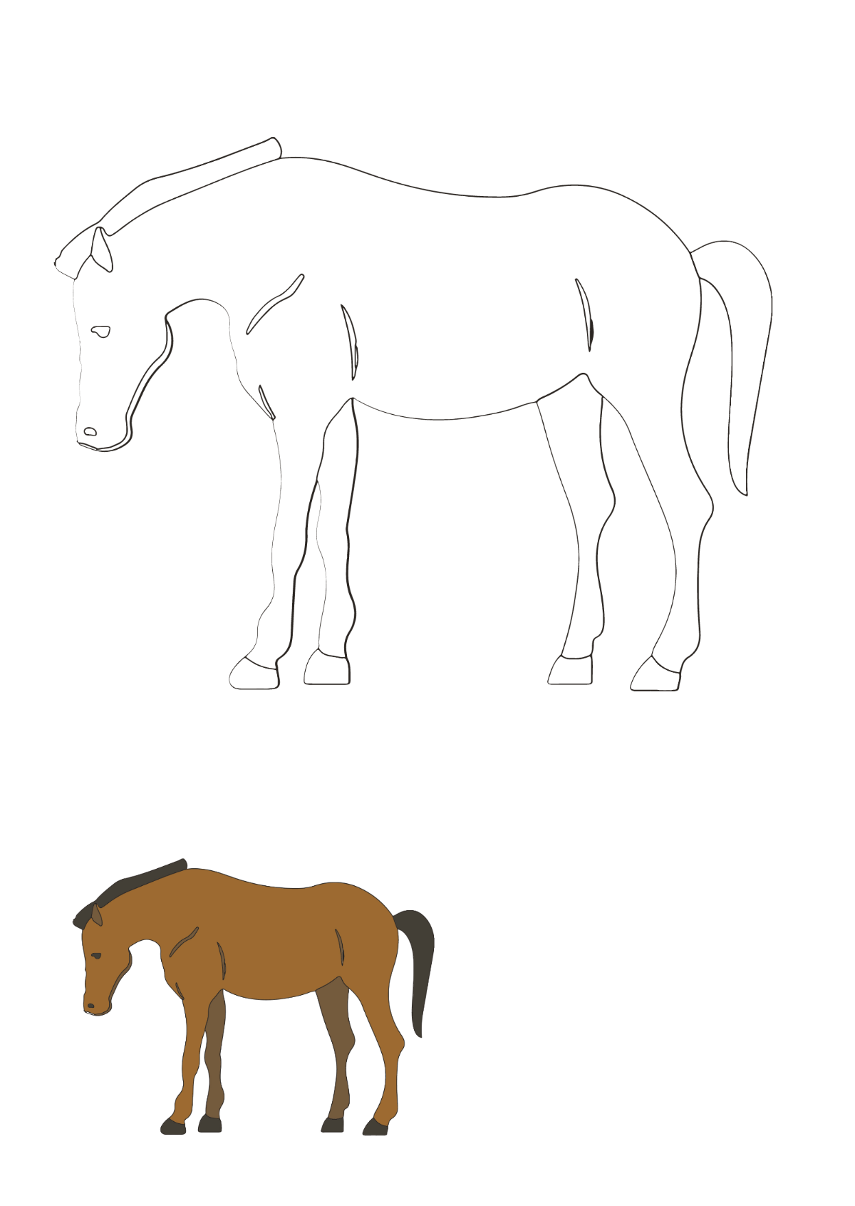 Free horse coloring