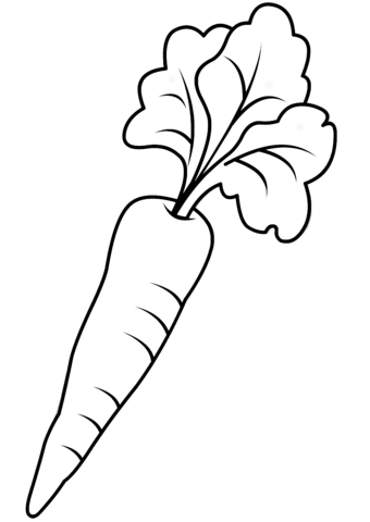 Carrot coloring page free printable coloring pages
