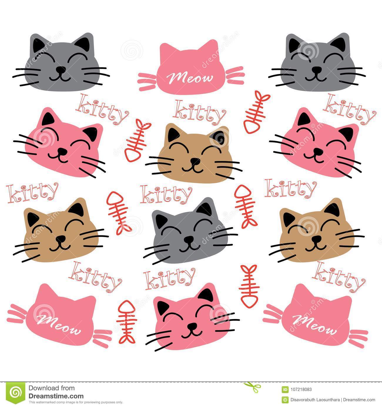 Cat wallpaper background stock vector illustration of nature
