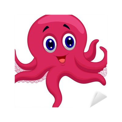 Sticker octopus cartoon