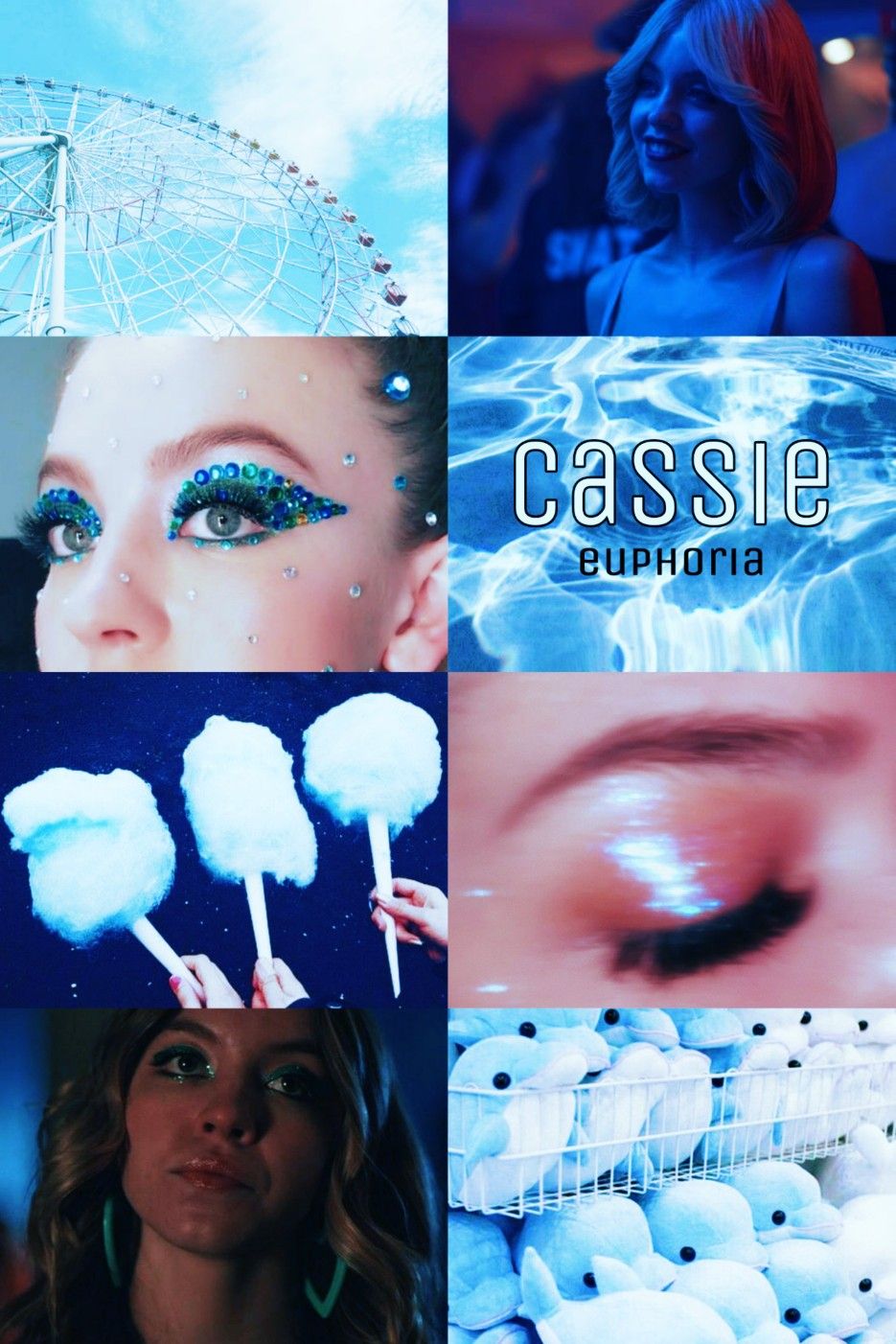 Cassie euphoria aesthetic euphoria cassie blue wallpaper iphone