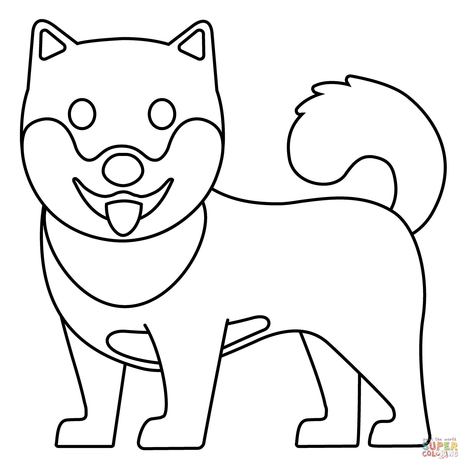 Dog emoji coloring page free printable coloring pages