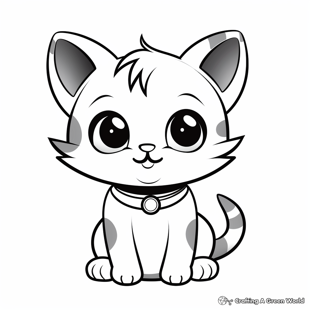Cat kid coloring pages
