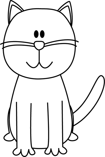 Black and white cat clip art