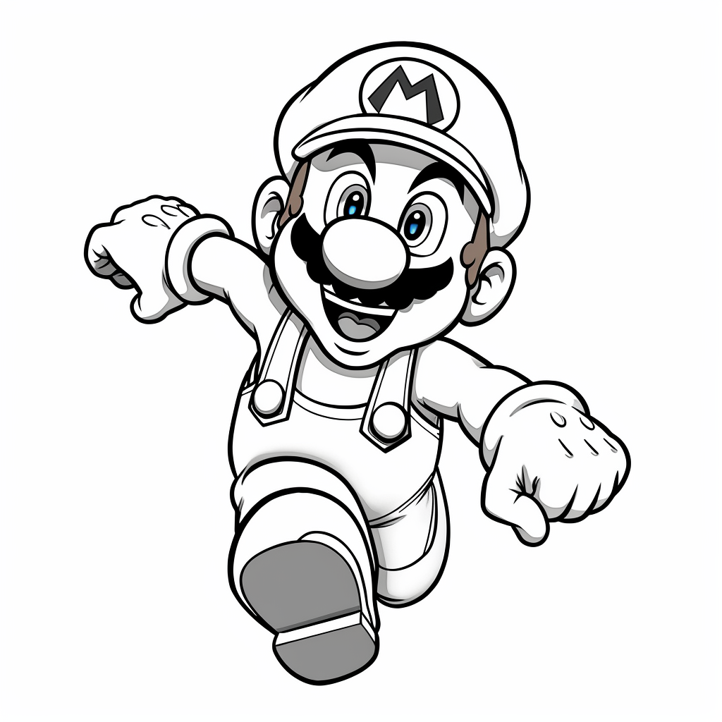 Awesome super mario bros coloring pages