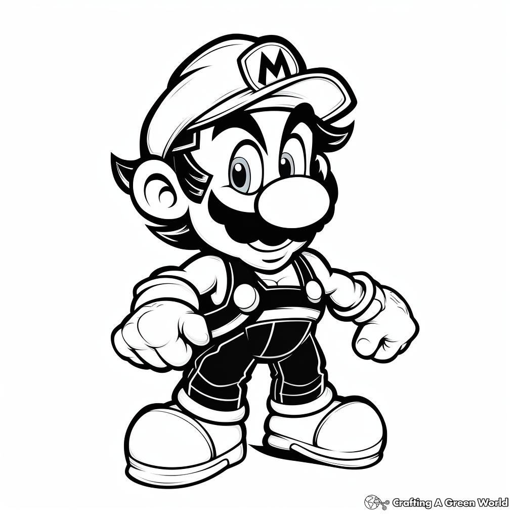Luigi coloring pages