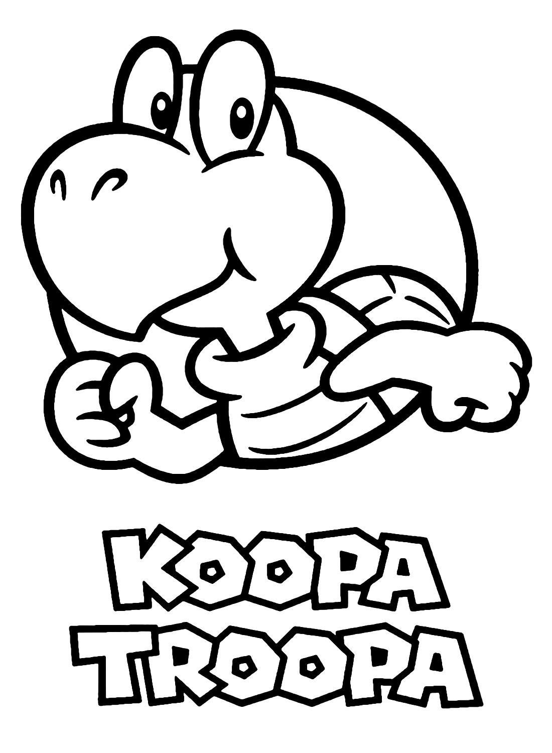 Koopa troopa coloring pages printable for free download