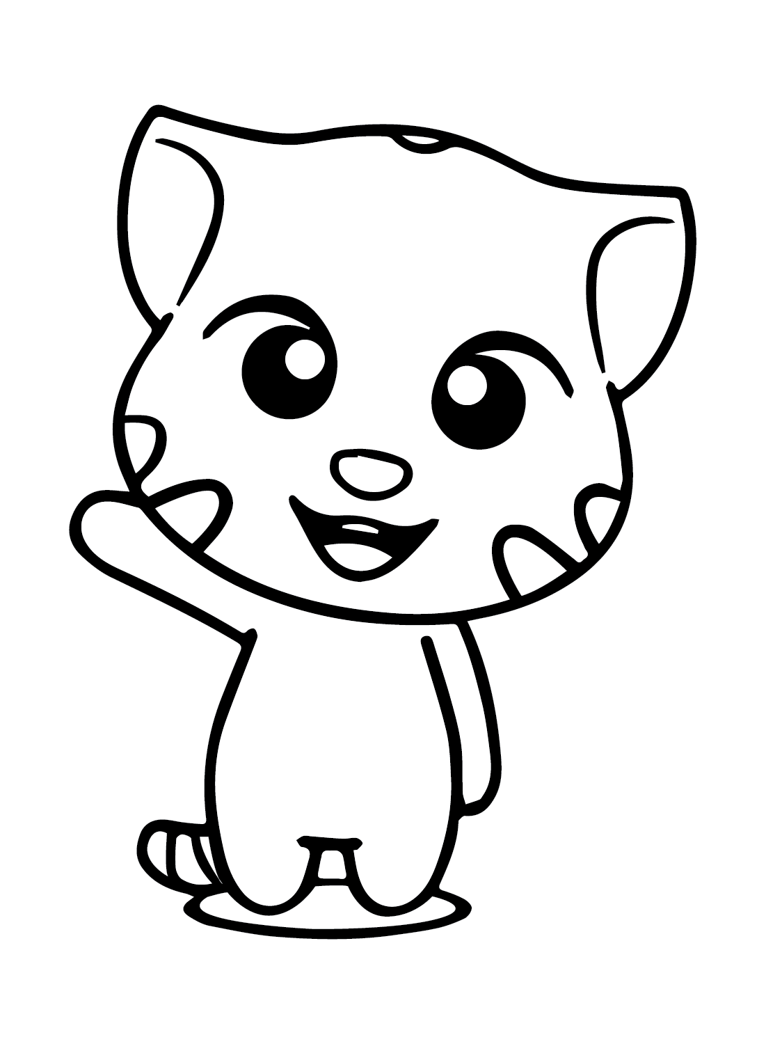 Talking tom coloring pages printable for free download