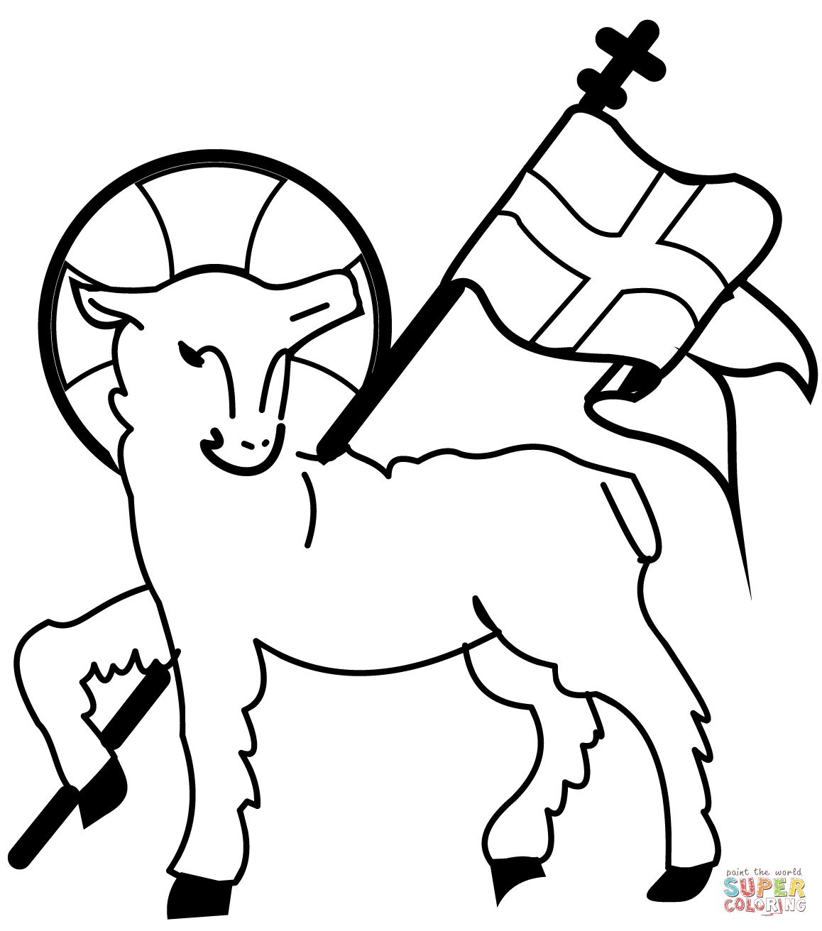 Christian lamb coloring page free printable coloring pages