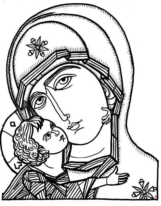 Byzantine icon coloring page get the kids involved sketch coloring page byzantine icons orthodox christian icons orthodox icons