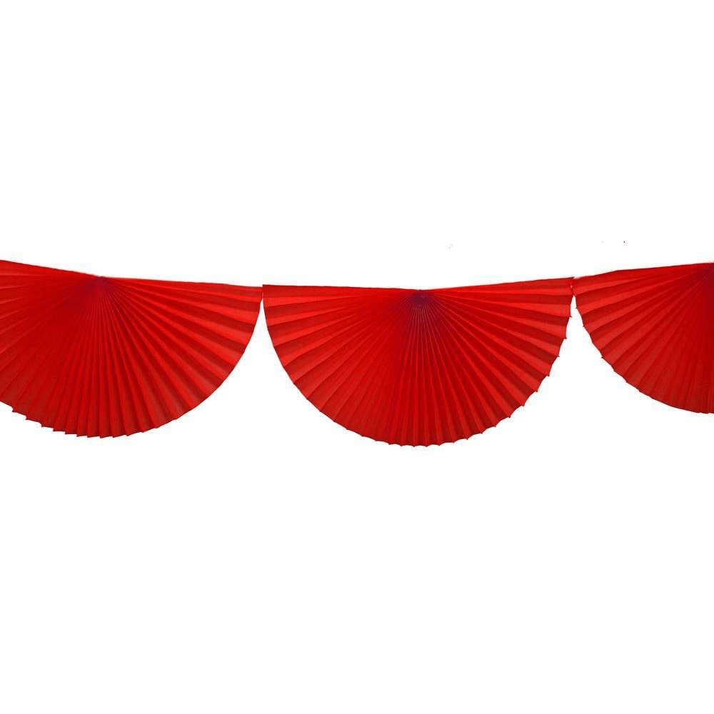 Red bunting fan garland ft the party darling