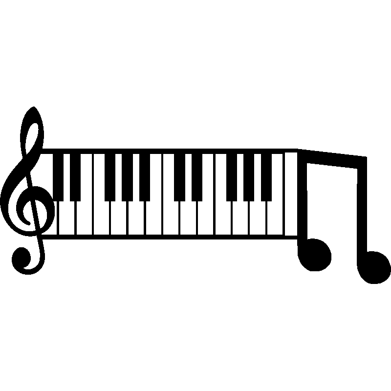 Wall decal music piano keys