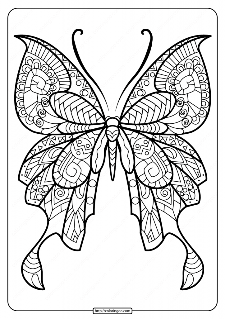 Printable butterfly mandala pdf coloring pages mandalas para colorear gratis mandalas animales mandalas para colorear animales
