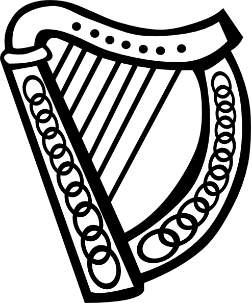 Celtic harp clip art at