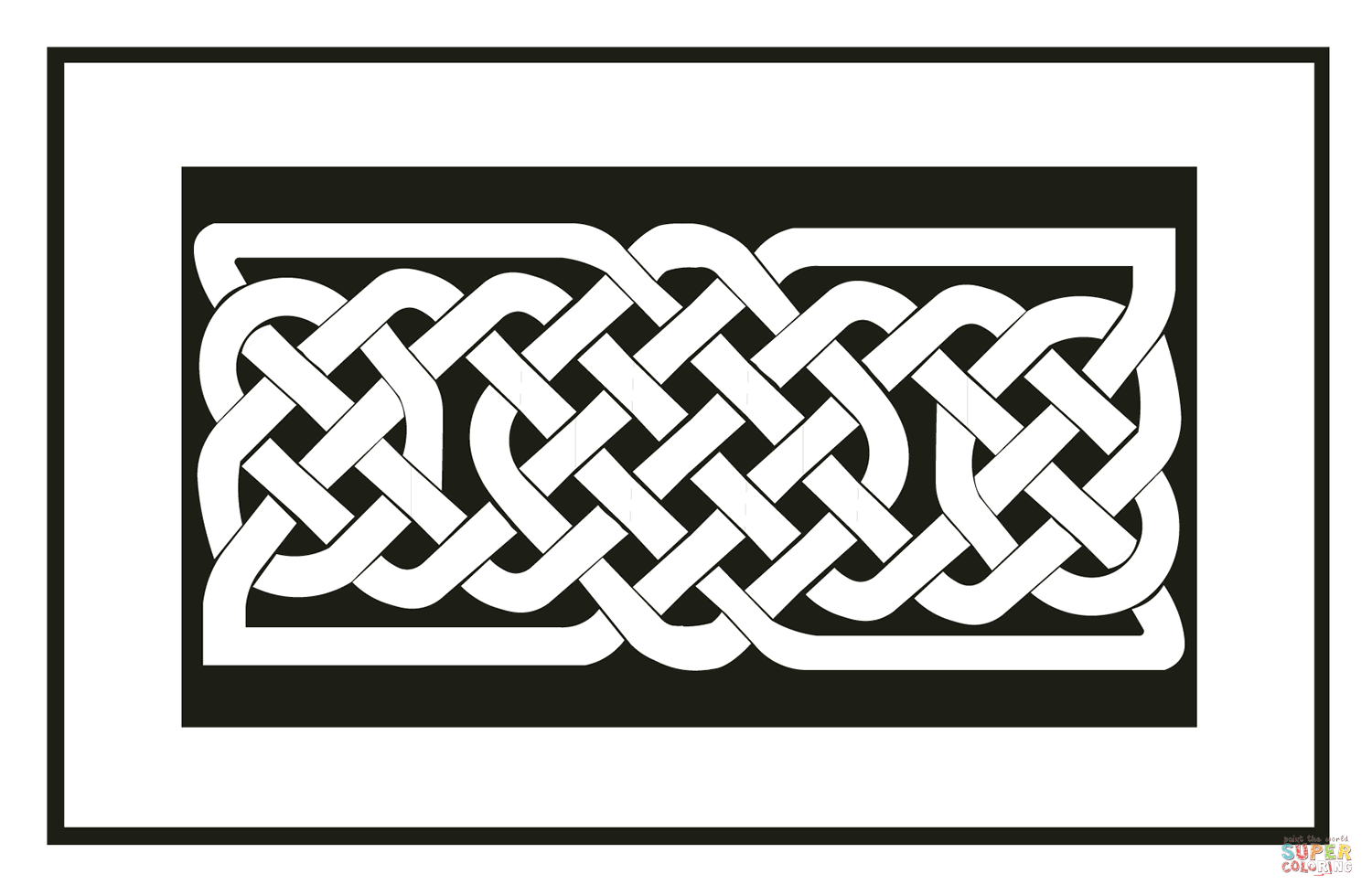 Celtic pattern coloring page free printable coloring pages