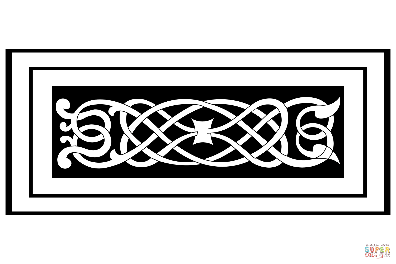 Celtic pattern coloring page free printable coloring pages