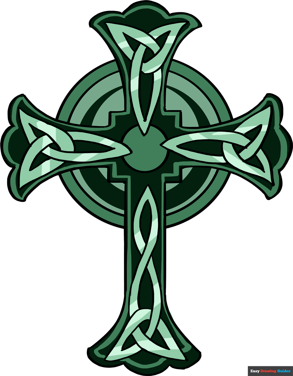 How to draw a celtic cross