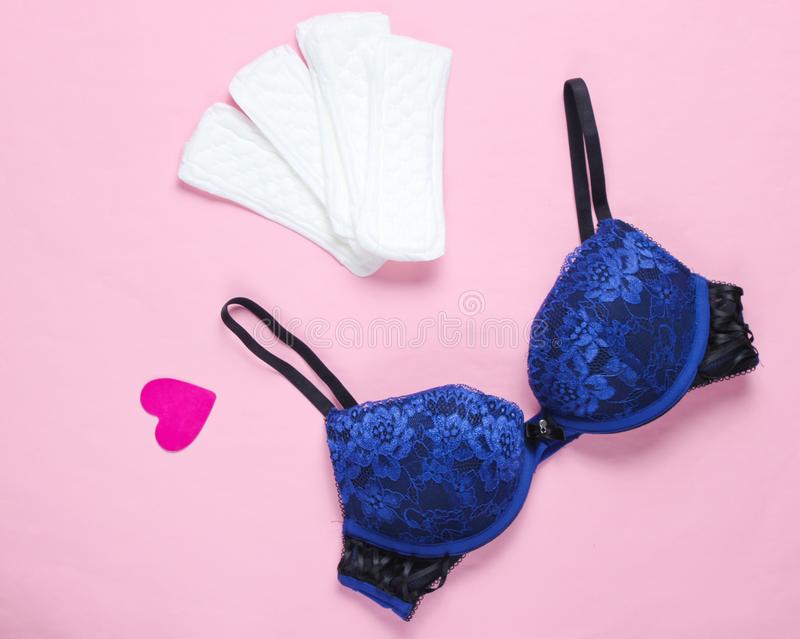 1.bra women s critical days menstruation minimalistic feminine hygiene concept beautiful sexy bra panty liners pastel 156855658