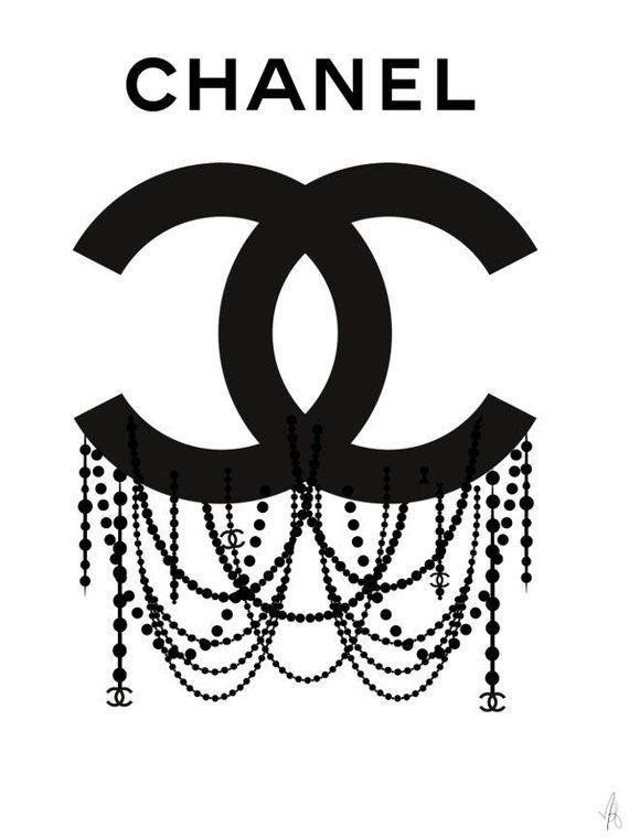 Chanel logo wallpaper chanel illustration chanel art chanel wall art