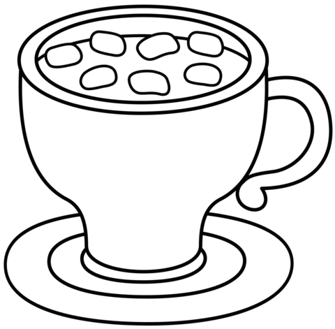 Hot chocolate coloring page free printable coloring pages