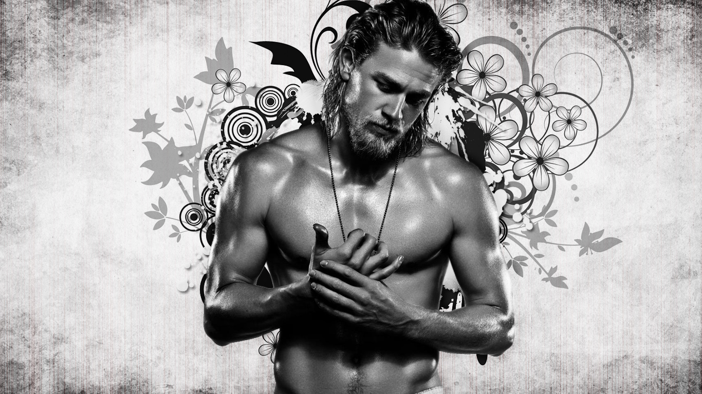 Charlie hunnam wallpaper bw by aranel on